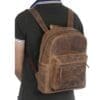 Brown Leather Backpack - Image 2