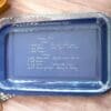 Unique Personalized 9x13 Glass Baking Dish with Recipe - Handwritten or typed