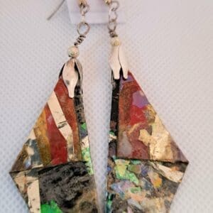 Multi color foil earrings