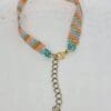Unique Peyote Bracelet – Shimmering Salmon, Aqua & Marigold Beads - Image 4