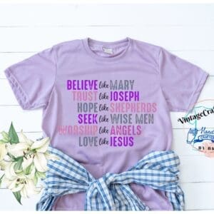 Purple Bible Tee Love Like Jesus