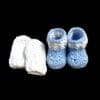 Adorable Crochet Baby Set Booties and Mittens Size Newborn - Image 3