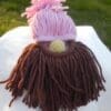 Pink Gnome Head Ornament