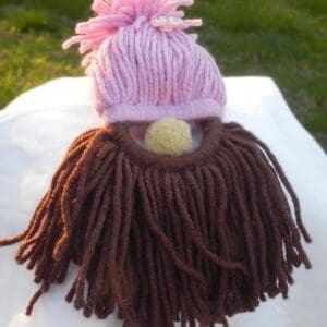 Pink Gnome Head Ornament