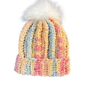 Soft crochet baby hat size newborn