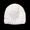 Adorable White Crochet Baby Hat Size Preemie - Image 2