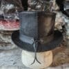 Anaconda Skin Texture Eldorado Black Leather Top Hat - Image 7