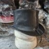 Anaconda Skin Texture Eldorado Black Leather Top Hat - Image 6