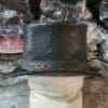 Anaconda Skin Texture Eldorado Black Leather Top Hat - Image 5