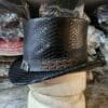 Anaconda Skin Texture Eldorado Black Leather Top Hat - Image 2