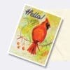 Autumn Cardinal Hello Nature Art Greeting Card - Image 2