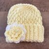 Beautiful Crochet Baby Hat Size 0-6 Months