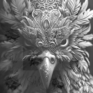 Beautiful Digital Image Out of Crackers Laser Ready