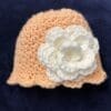 Peach Color Crochet Baby Hat