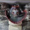 Biker Skull Engine Patch Black Leather Cowboy Hat - Image 3