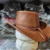 Bison Concho Band Western Cowboy Leather Hat - Image 5