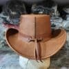 Bison Concho Band Western Cowboy Leather Hat - Image 6