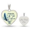 Blue Feather Heart-shaped Memorial Necklace - Image 5