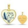 Blue Feather Heart-shaped Memorial Necklace - Image 9