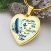 Blue Feather Heart-shaped Memorial Necklace - Image 7