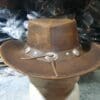 Buffalo Coin Distressed Crazy Horse Leather Cowboy Hat - Image 5