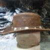 Buffalo Coin Distressed Crazy Horse Leather Cowboy Hat - Image 3