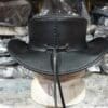 Buffalo Coin Rambler Cowboy Black Leather Hat - Image 6