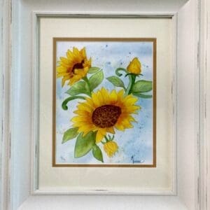 Vibrant Sunflower Watercolor Painting