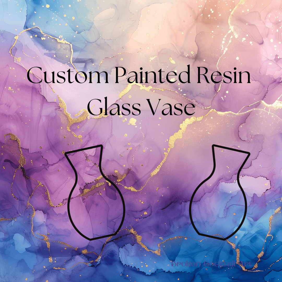 Beautiful custom painted resin glass vase Beautiful custom painted resin glass vase