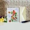 Cardinal Pair Bird Nature Art Greeting Card - Image 2