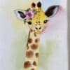 Charming Giraffe Original Watercolor Painting - Image 2