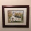 Charming Watercolor Little Country Church Painting - Image 2