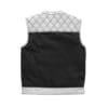 Club Style Biker Canvas and Leather Vest - Image 5
