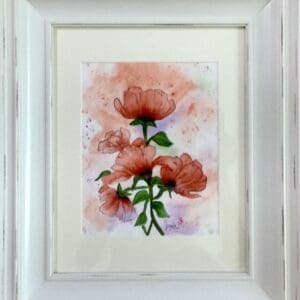 Cluster of Poppies Watercolor Painting