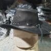 Country Cowboy Black Grain Leather Hat - Image 6