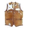 Cow Hide Leather Vintage Style Vest - Image 2