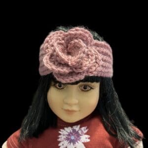 Crochet Newborn Twisted Headband with Flower