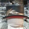 Crocodile Eye Band Black Leather Top Hat - Image 4