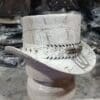 Crocodile Hunters White Leather El Dorado Top Hat - Image 2