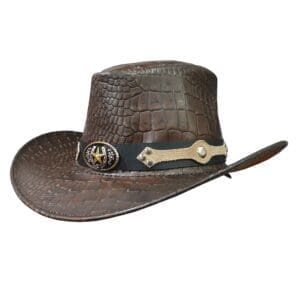 Crocodile leather iconic cowboy hat