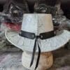 Crocodile Texture White Leather Cowboy Hat - Image 6