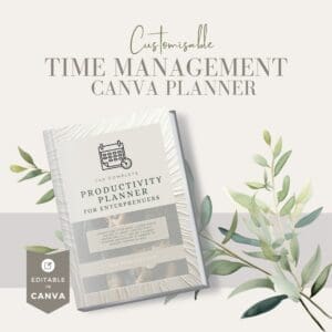 Customizable time management planner