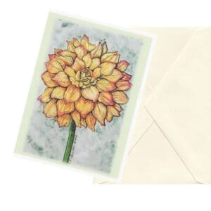 Dahlia Dance Watercolor Floral Art