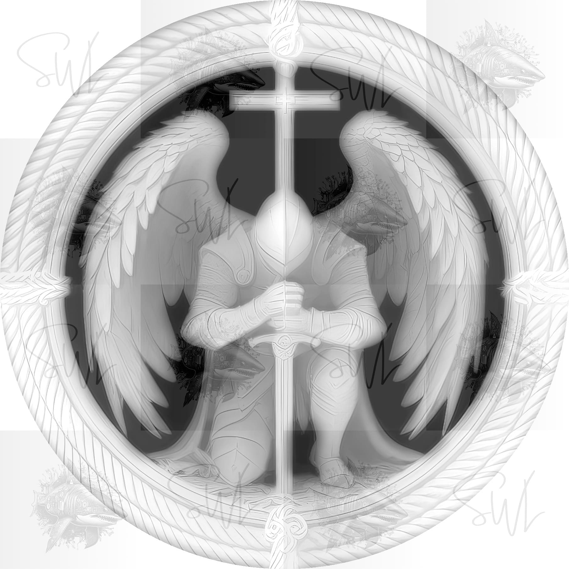 Powerful depth map stl adam knight engraving file Powerful depth map stl adam knight engraving file