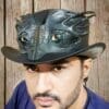 Dragon Mask Band Leather Top Hat - Image 8