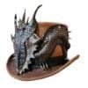 Dragon Of Charisma Brown Leather Top Hat