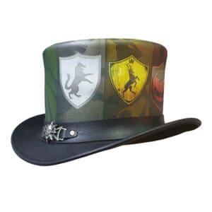 El dorado zodiac signs theme leather top hat