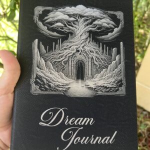 Unique Engraved Leatherette Dream Journal Door to the Underworld Design