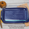 Personalized Glass Recipe Baking Pan 9x13 - Handwritten or typed - Image 3