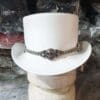Ghost Rider White Leather Top Hat - Image 3